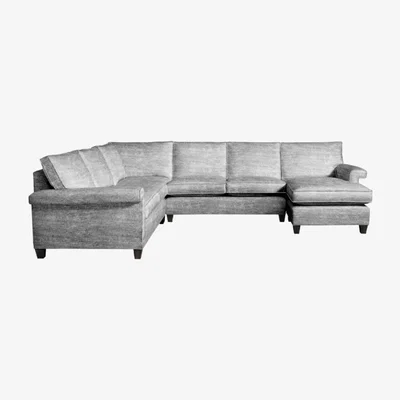 Olivia's Duresta Haywood Modena Monument Grey Corner Sofa / RHF Single