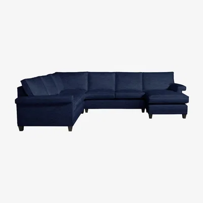 Olivia's Duresta Haywood Monarch Navy Corner Sofa / Corner