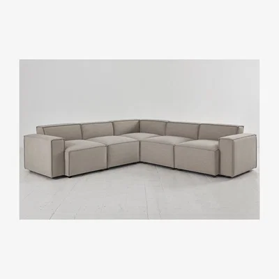 Olivia's Swyft Model 03 Linen Configuration 7 Sofa in Pumice