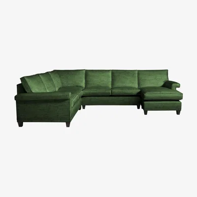 Olivia's Duresta Haywood Modena Forest Green Corner Sofa / LHF Single