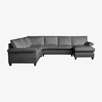 Olivia's Duresta Haywood Monarch Steel Corner Sofa / Single Armless
