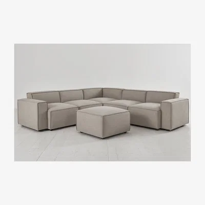Olivia's Swyft Model 03 Linen Configuration 9 Sofa in Pumice