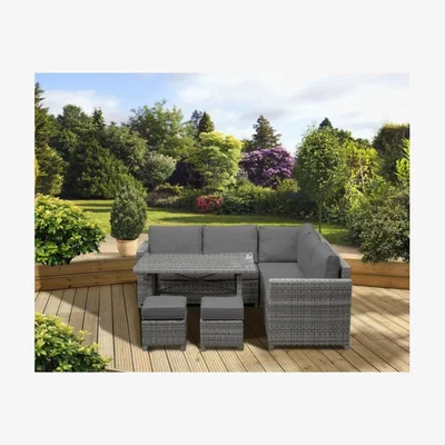 Downtown Harby Deluxe Corner High Back Dining Set