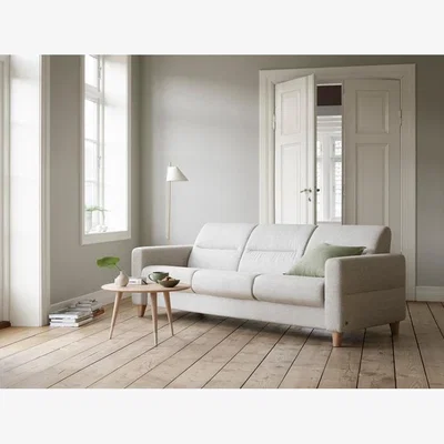 Downtown Stressless Fiona Fabric 3 Seater Sofa - 1 x Upholstered Arm LHF