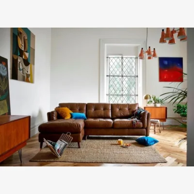 Downtown Alexander and James Gabriel Chaise 3 Seater Sofa - Fabric Grade B - RHF