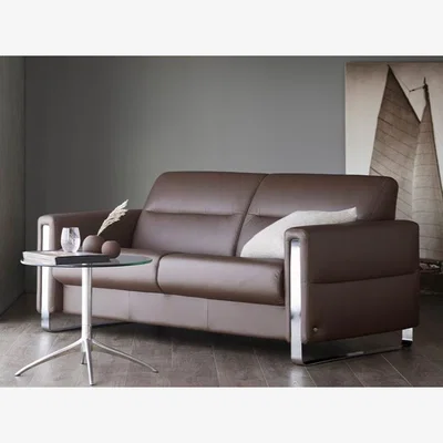 Downtown Stressless Fiona Leather 2.5 Seater Sofa - Noblesse Leather - 1 x Wood Arm RHF