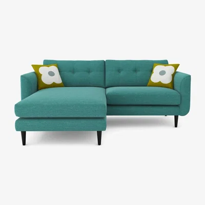 Downtown Orla Kiely Linden Chaise Sofa - Rhf - Premium Plain Fabric