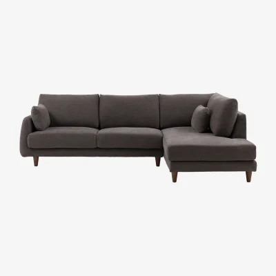 Perch and Parrow Snug Right Hand Chaise in Grey