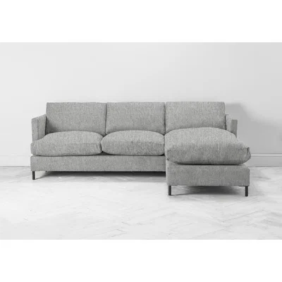 Perch and Parrow Justin Right Hand Chaise Sofa in The Great White