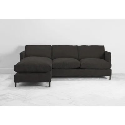 Perch and Parrow Justin Left Hand Chaise Sofa in Mocha
