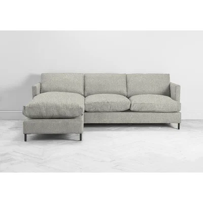 Perch and Parrow Justin Left Hand Chaise Sofa Bed in Pearl River