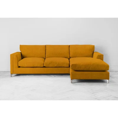 Perch and Parrow Chris Right Hand Chaise Sofa in Medallion Gold