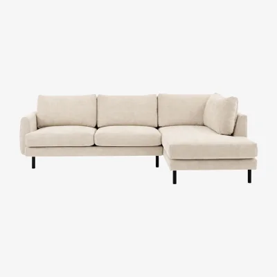 Perch and Parrow Dwell Right Hand Chaise in Cream