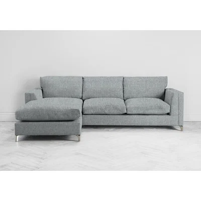 Perch and Parrow Chris Left Hand Chaise Sofa in Airforce Blue