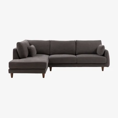 Perch and Parrow Snug Left Hand Chaise in Grey