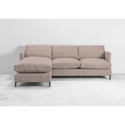 Perch and Parrow Justin Left Hand Chaise Sofa in Portrait Pink