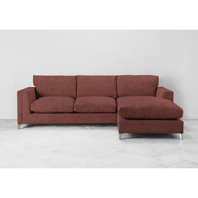 Perch and Parrow Chris Right Hand Chaise Sofa Bed in Cinnamon Latte