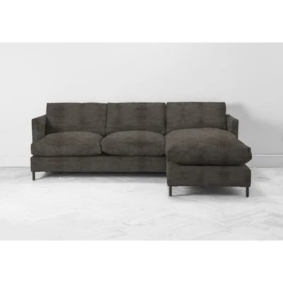 Perch and Parrow Justin Right Hand Chaise Sofa Bed in Chestnut