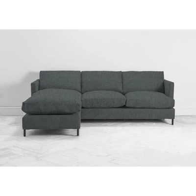 Perch and Parrow Justin Left Hand Chaise Sofa in Harbour Porpoise