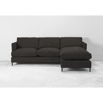 Perch and Parrow Justin Right Hand Chaise Sofa in Mocha