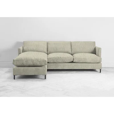 Perch and Parrow Justin Left Hand Chaise Sofa Bed in Oatmeal