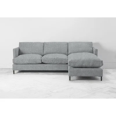Perch and Parrow Justin Right Hand Chaise Sofa in Airforce Blue