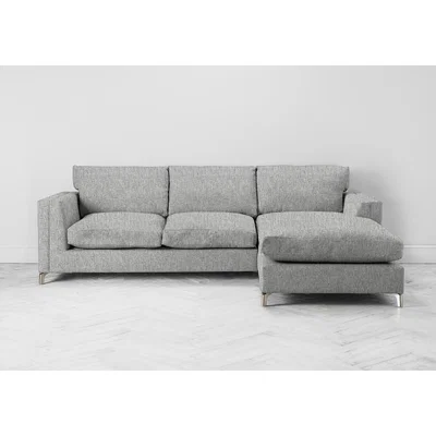 Perch and Parrow Chris Right Hand Chaise Sofa Bed in The Great White