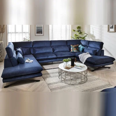 Quatropi Quatropi 7 Seater Modular U-Shape Sofa - Open End Cinema Sofa, Reid 418x236cm