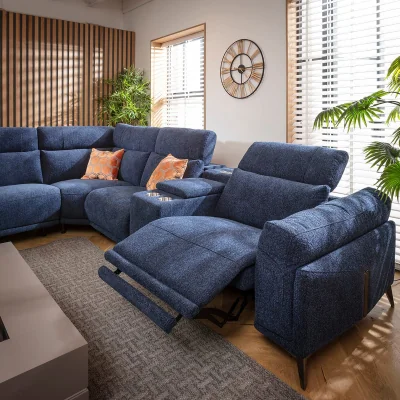 Quatropi Sydney Right-Hand Armed Modular Sofa Section Dark Blue 105x100cm