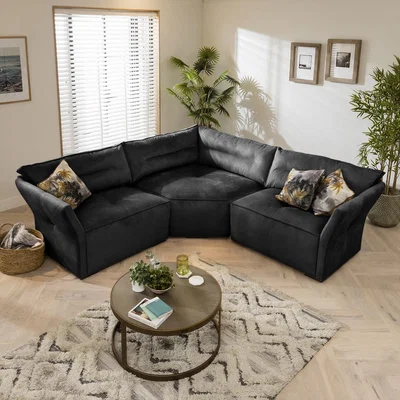 Quatropi Modern 4 Seater Modular L Shaped Corner Sofa 242x242cm Custom Fabric
