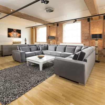 Quatropi Quatropi Ohio Luxury Massive U Shape Velvet Corner Sofa 9 Seater 55