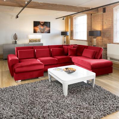 Quatropi Luxury Corner Sofa Velvet Quatropi Ohio Large 5 Seater L Shaped 33R