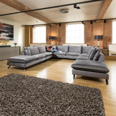 Quatropi Large 10 Seater U Shape Corner Cinema Sofa 380x351cm Custom Fabric