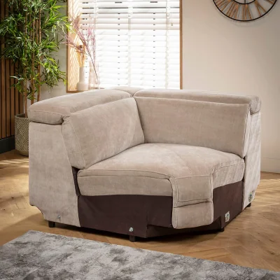 Quatropi Florance Corner Sofa Module Grey Fabric 122x122cm