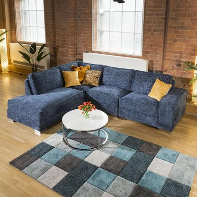 Quatropi Huge Designer L Shape Soft Deep Sofa Many Colours & Fabrics Lexci 4L