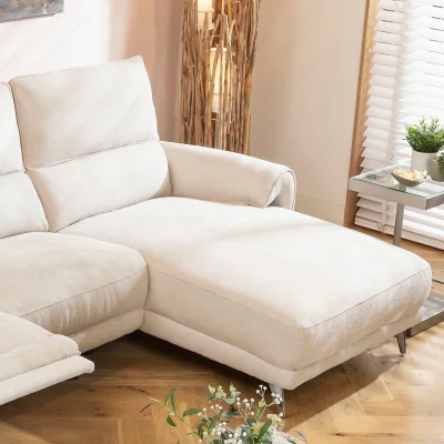 Quatropi Merlin Right-Hand Chaise Sofa Section Cream 95x90cm