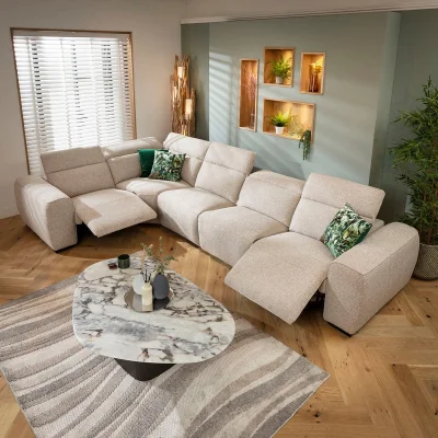 Quatropi Modern 5 Seater Large Recliner Corner Sofa L-Shape Settee Beige 372x220cm 8