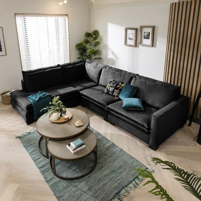 Quatropi Quatropi 4 Seater Modular Corner Sofa - Left Hand L-Shape, Kyle 332x249cm