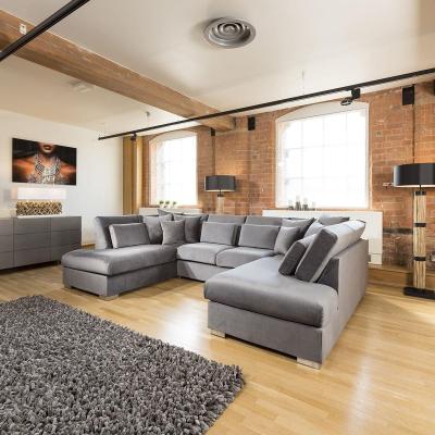 Quatropi Quatropi Ohio Comfy Luxury Large U Shape Corner Sofa 6 Seater Velvet 8