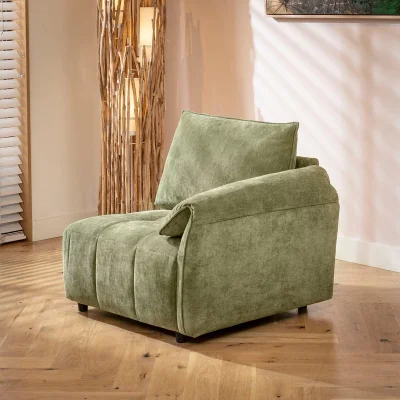 Quatropi Jasmin Right-Hand Armed Modular Sofa Section Olive Green 88x88cm