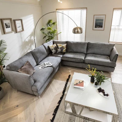Quatropi Quatropi 5 Seater Modular Corner Sofa - Left Hand L-Shape, Tessa 290x260cm