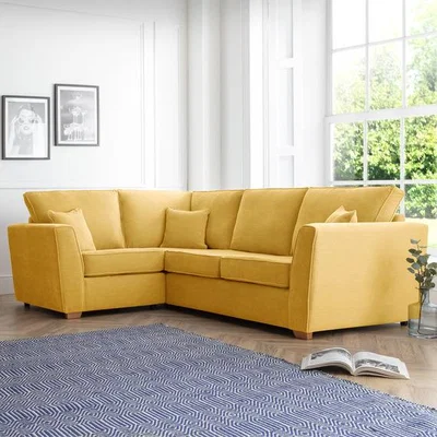The Range The Grace Left Hand Facing Corner Sofa - Gold
