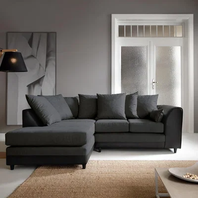 The Range Dylan Corner Sofa  - Black / Left-hand