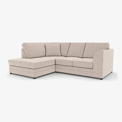 The Range Harry High Back Corner Sofa - Beige / Left-hand