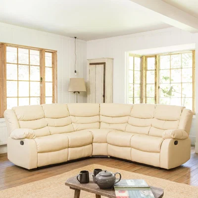 The Range Brooklyn Reclining Corner Sofa - White