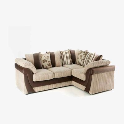 The Range Lindol Luxury Corded RHF Corner Sofa - Brown