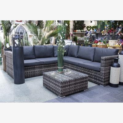 The Range Edgerton Rattan 5 Seater Corner Sofa Set - Grey