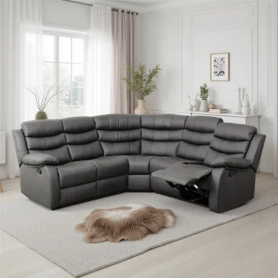 The Range Roma Faux Leather Corner Recliner Sofa