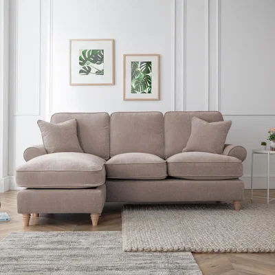 The Range The Amelia Left Hand Chaise - Putty
