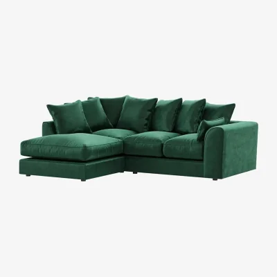 The Range DYLAN Plush Velvet Left Hand Corner Sofa